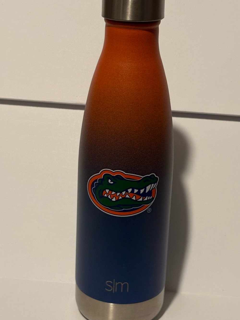 Florida Gators Simple Modern 17 oz Wave Water Bottle Blue Orange New Unused